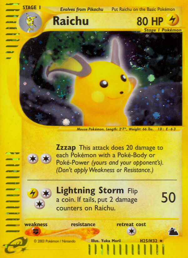 Raichu (H25/H32) [Skyridge] Pokémon