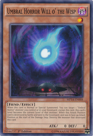 Umbral Horror Will o' the Wisp [MP14-EN068] Common Yu-Gi-Oh!