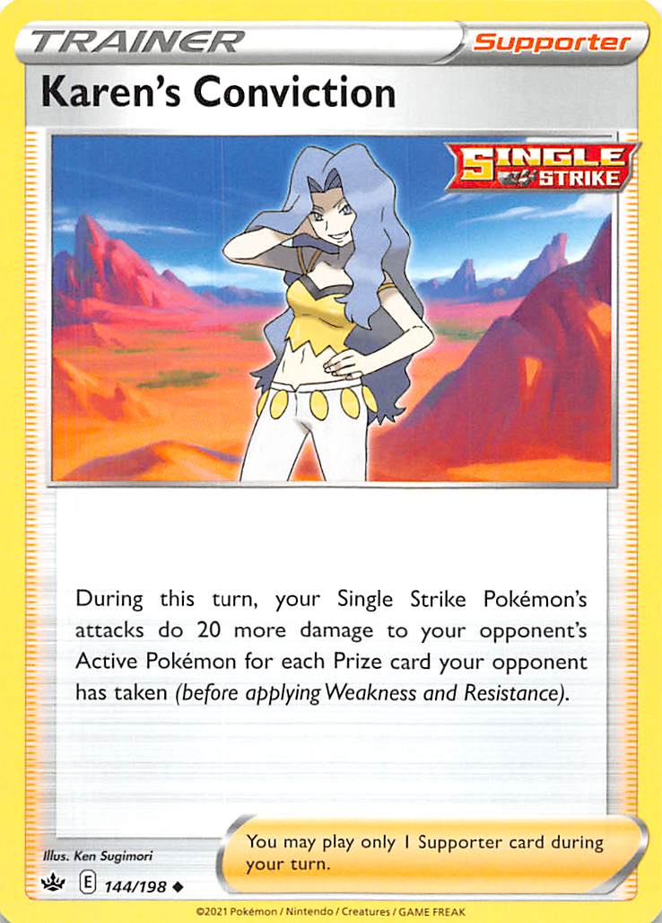 Karen's Conviction (144/198) [Sword & Shield: Chilling Reign] Pokémon