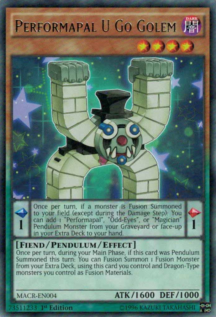 Performapal U Go Golem [MACR-EN004] Rare Yu-Gi-Oh!