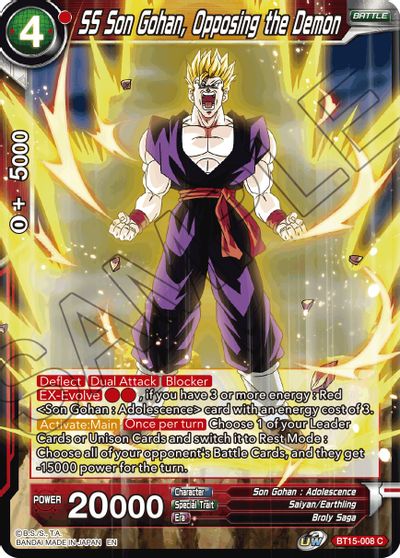 SS Son Gohan, Opposing the Demon (BT15-008) [Saiyan Showdown] Dragon Ball Super