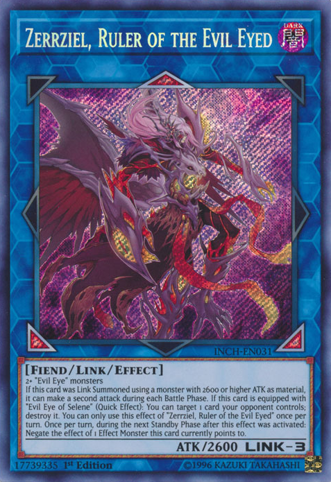 Zerrziel, Ruler of the Evil Eyed [INCH-EN031] Secret Rare Yu-Gi-Oh!