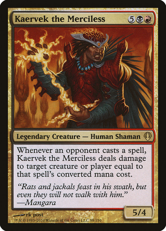 Kaervek the Merciless [Archenemy] Magic: The Gathering