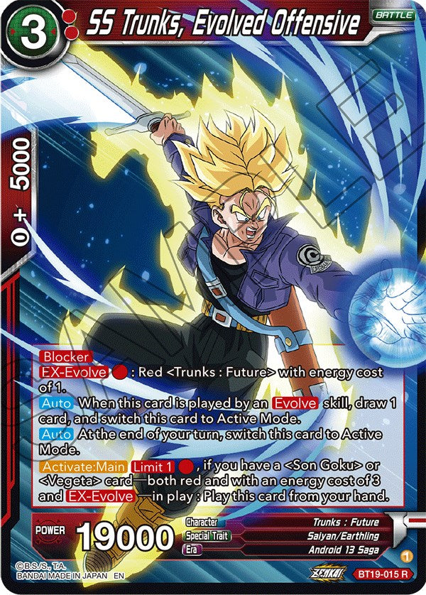 SS Trunks, Evolved Offensive (BT19-015) [Fighter's Ambition] Dragon Ball Super