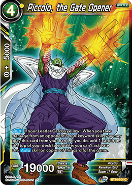 Piccolo, the Gate Opener (BT14-104) [Cross Spirits] Dragon Ball Super