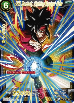 SS4 Bardock, Fighting Against Fate (Gold Stamped) (P-261) [Mythic Booster] Dragon Ball Super