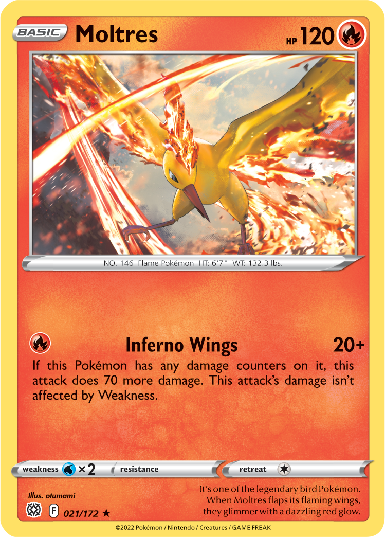 Moltres (021/172) (Theme Deck Exclusive) [Sword & Shield: Brilliant Stars] Pokémon