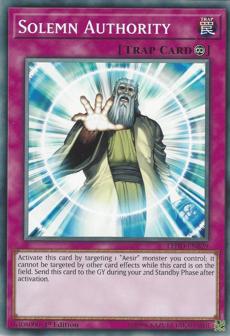 Solemn Authority [LEHD-ENB29] Common Yu-Gi-Oh!