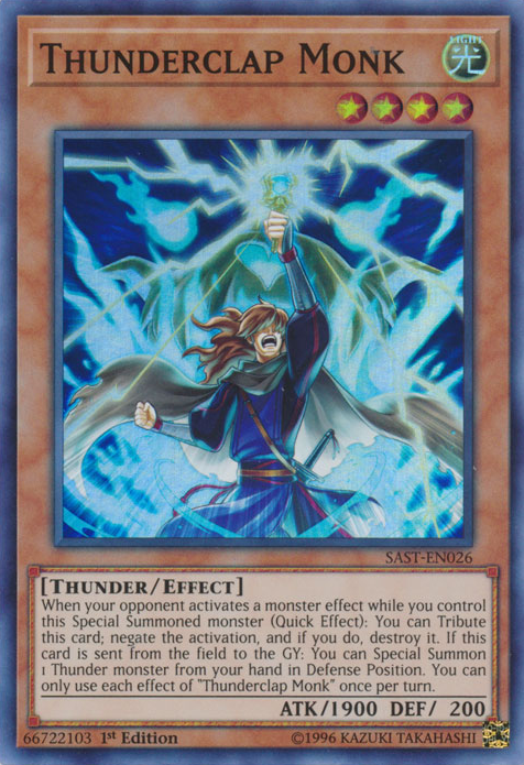 Thunderclap Monk [SAST-EN026] Super Rare Yu-Gi-Oh!