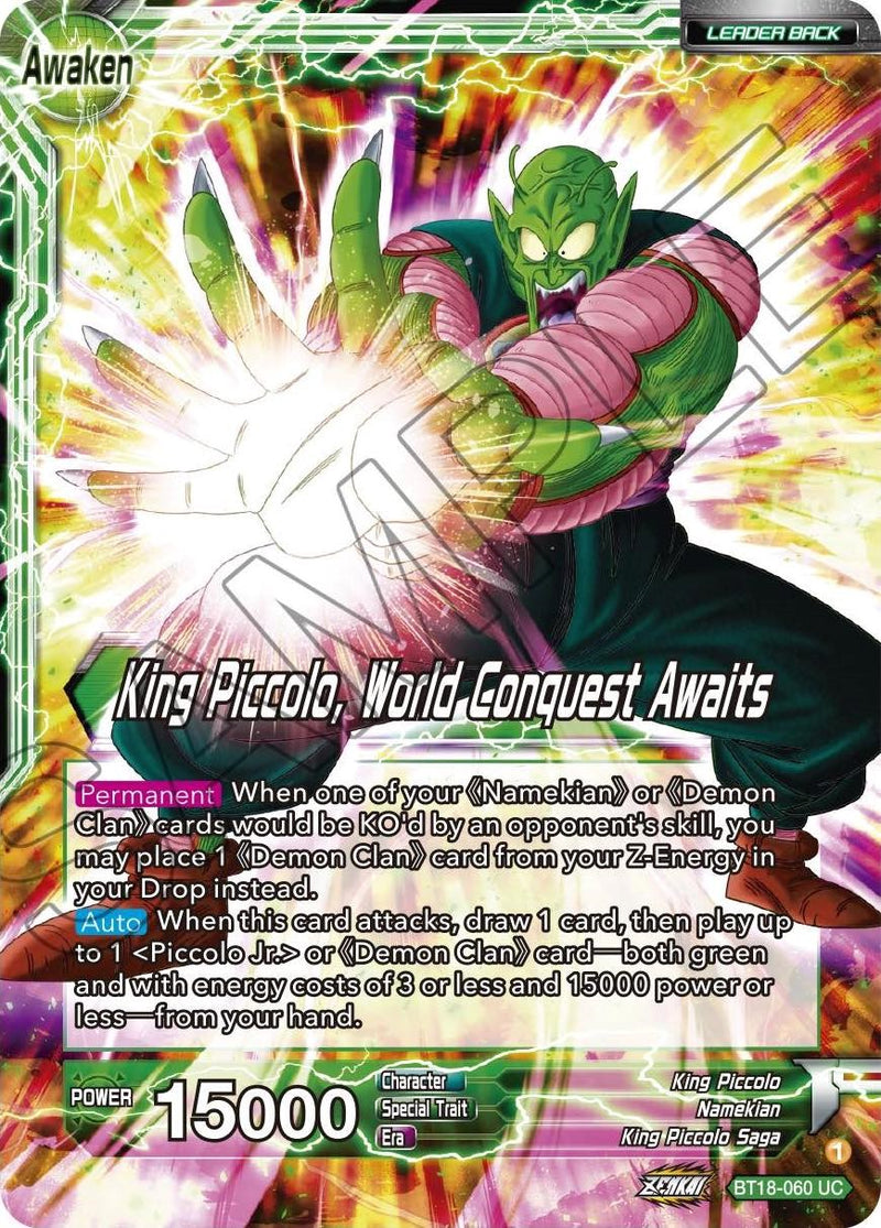 King Piccolo // King Piccolo, World Conquest Awaits (BT18-060) [Dawn of the Z-Legends] Dragon Ball Super