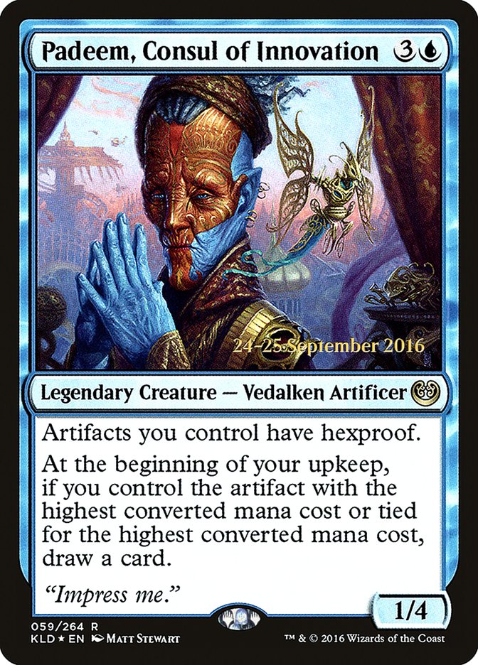 Padeem, Consul of Innovation [Kaladesh Prerelease Promos] Magic: The Gathering