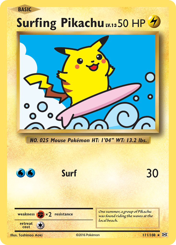 Surfing Pikachu (111/108) [XY: Evolutions] Pokémon