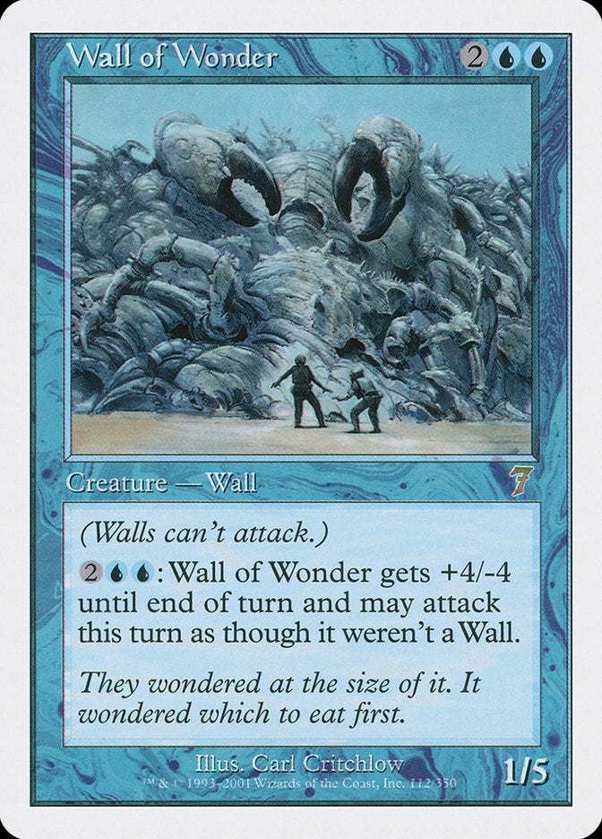 Wall of Wonder [Seventh Edition] Magic: The Gathering