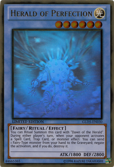 Herald of Perfection [GLD5-EN030] Ghost/Gold Rare Yu-Gi-Oh!