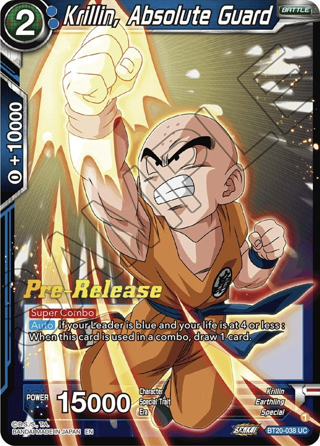 Krillin, Absolute Guard (BT20-038) [Power Absorbed Prerelease Promos] Dragon Ball Super