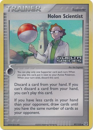 Holon Scientist (97/113) (Stamped) [EX: Delta Species] Pokémon