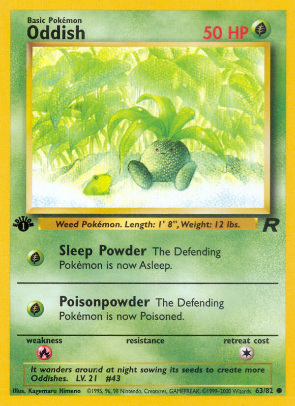 Oddish (63/82) [Team Rocket 1st Edition] Pokémon