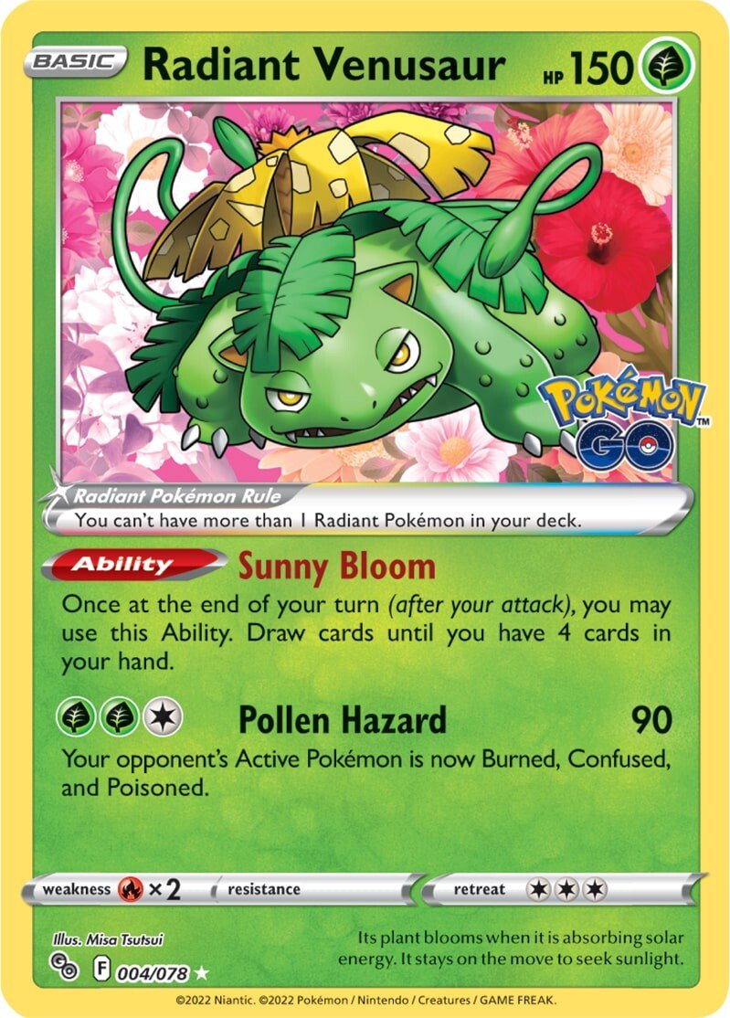 Radiant Venusaur (004/078) [Pokémon GO] Pokémon
