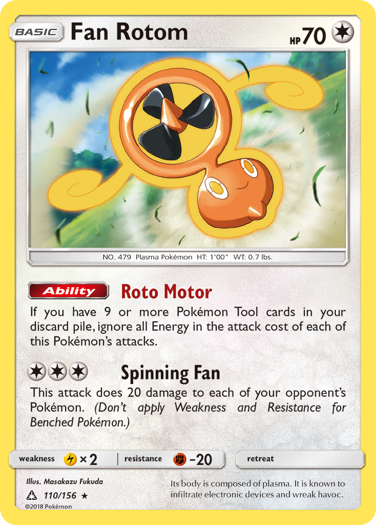 Fan Rotom (110/156) [Sun & Moon: Ultra Prism] Pokémon