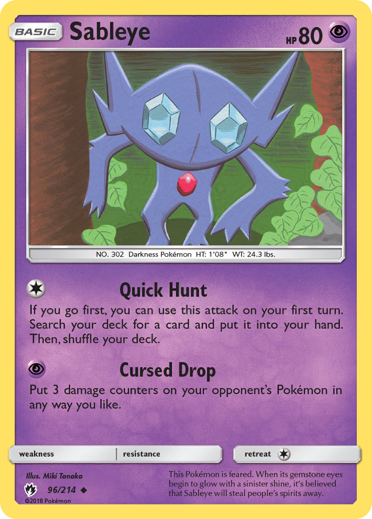 Sableye (96/214) [Sun & Moon: Lost Thunder] Pokémon