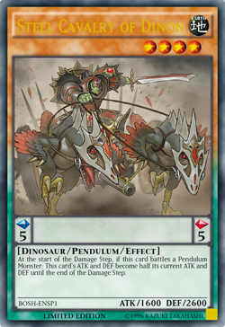 Steel Cavalry of Dinon [BOSH-ENSP1] Ultra Rare Yu-Gi-Oh!