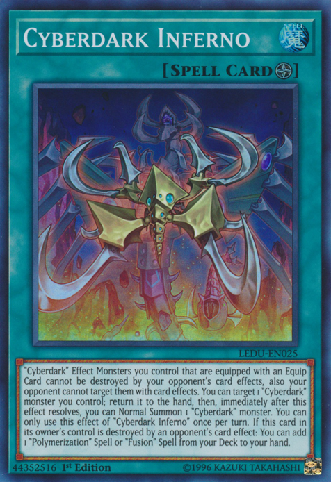 Cyberdark Inferno [LEDU-EN025] Super Rare Yu-Gi-Oh!