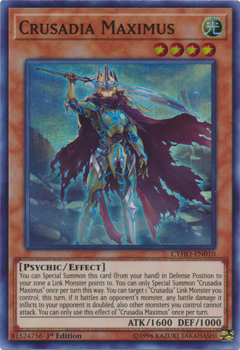 Crusadia Maximus [CYHO-EN010] Super Rare Yu-Gi-Oh!