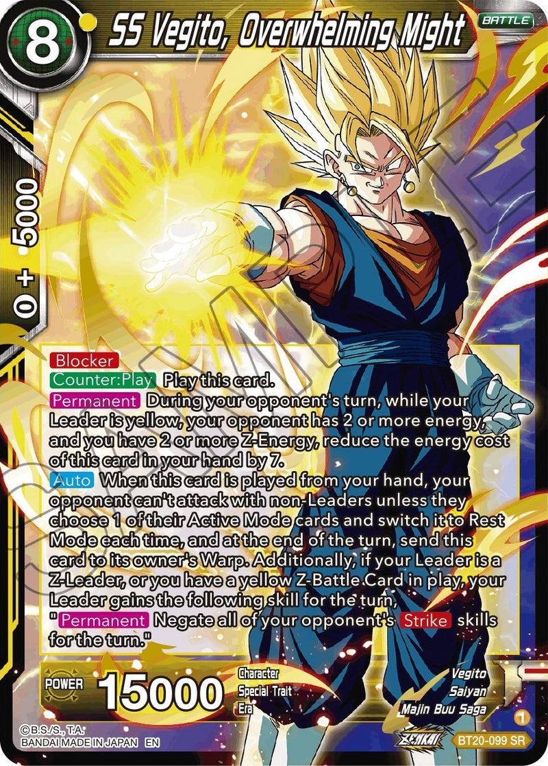 SS Vegito, Overwhelming Might (BT20-099) [Power Absorbed] Dragon Ball Super