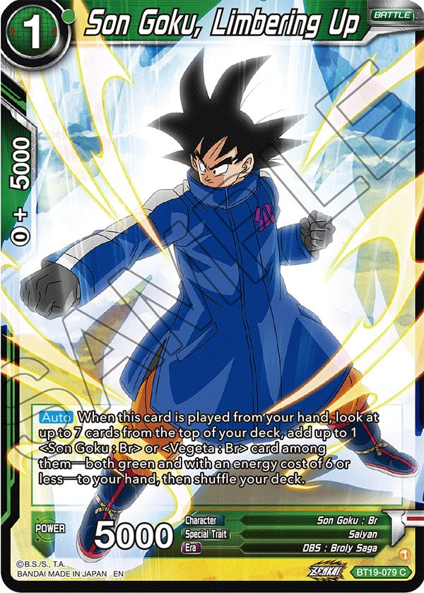 Son Goku, Limbering Up (BT19-079) [Fighter's Ambition] Dragon Ball Super