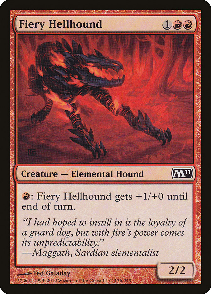 Fiery Hellhound [Magic 2011] Magic: The Gathering