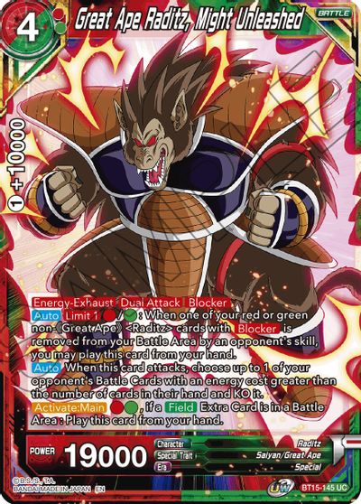 Great Ape Raditz, Might Unleashed (BT15-145) [Saiyan Showdown] Dragon Ball Super