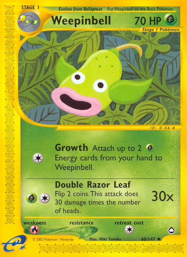 Weepinbell (65/147) [Aquapolis] Pokémon