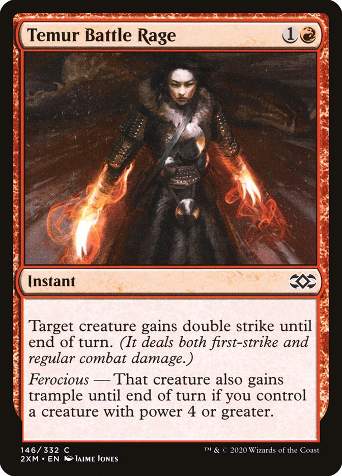 Temur Battle Rage [Double Masters] Magic: The Gathering