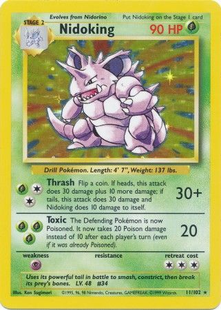 Nidoking (11/102) [Base Set Unlimited] Pokémon