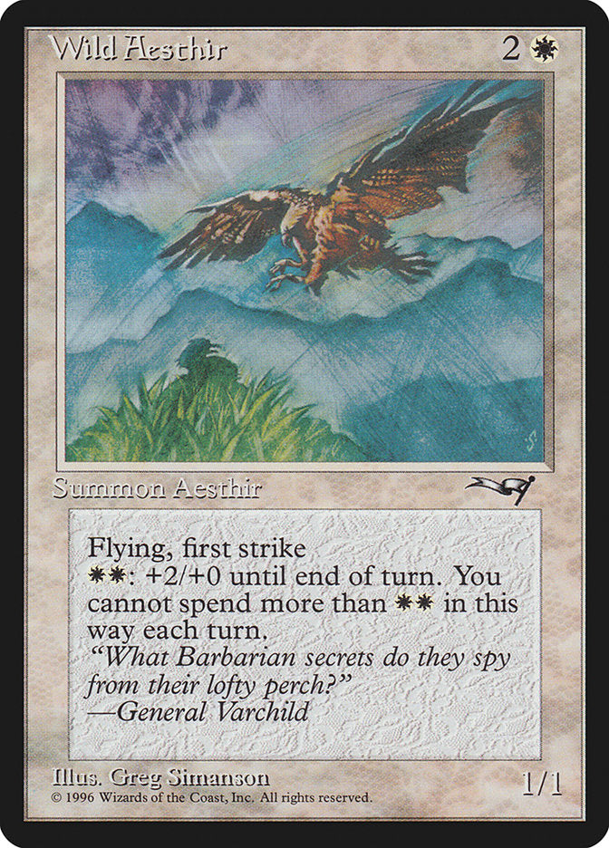 Wild Aesthir (Mountain Background) [Alliances] Magic: The Gathering