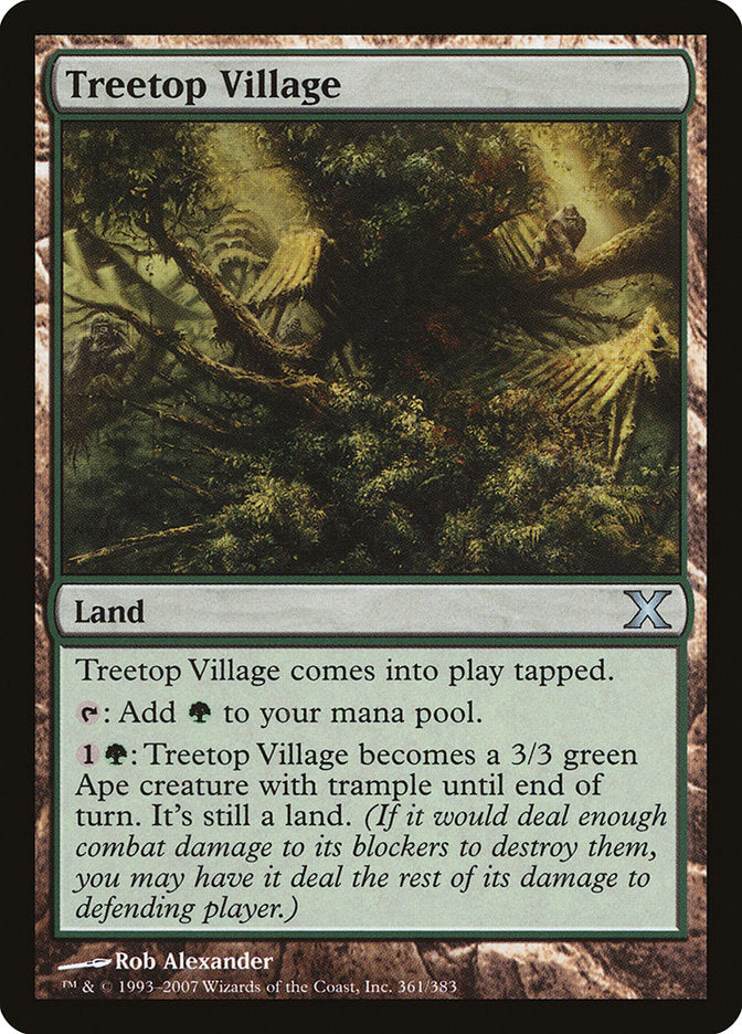 Treetop Village [Tenth Edition] Magic: The Gathering