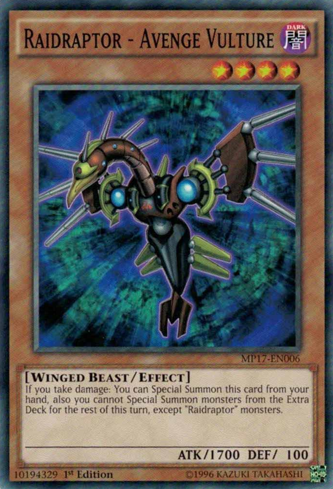 Raidraptor - Avenge Vulture [MP17-EN006] Common Yu-Gi-Oh!