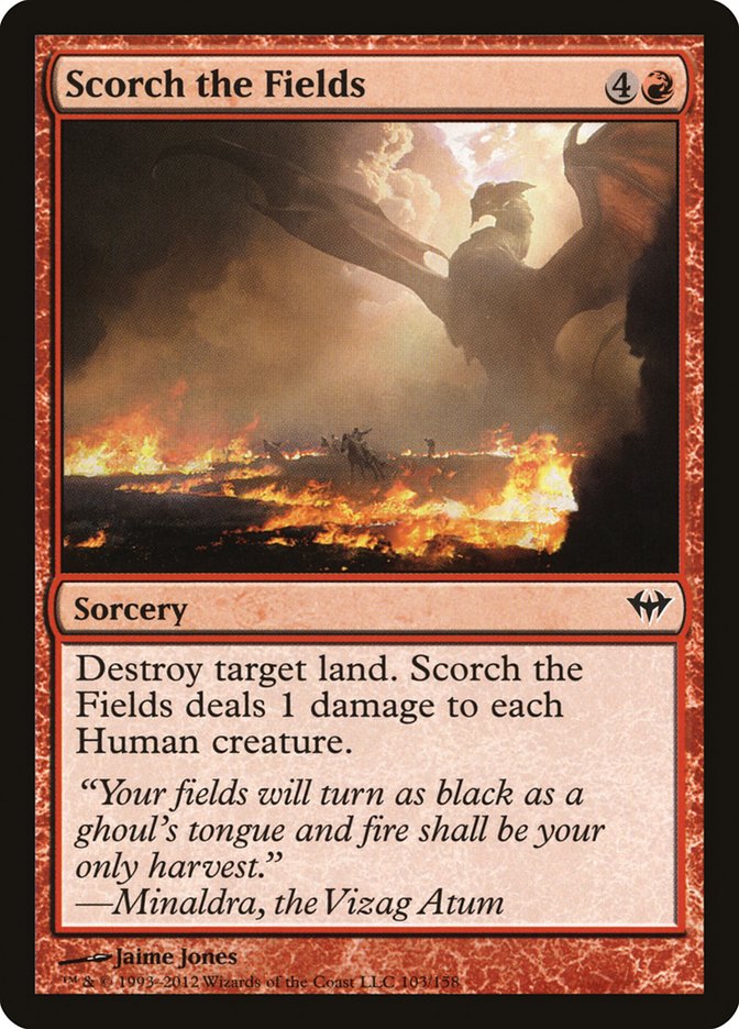 Scorch the Fields [Dark Ascension] Magic: The Gathering