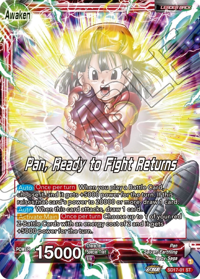 Pan // Pan, Ready to Fight Returns (SD17-01) [Dawn of the Z-Legends] Dragon Ball Super