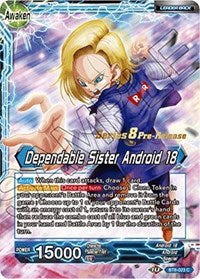 Android 18 // Dependable Sister Android 18 (BT8-023_PR) [Malicious Machinations Prerelease Promos] Dragon Ball Super