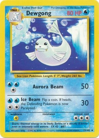 Dewgong (25/102) [Base Set Unlimited] Pokémon