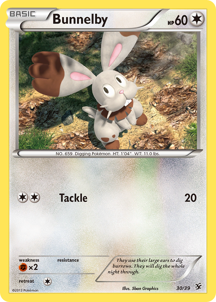 Bunnelby (30/39) [XY: Kalos Starter Set] Pokémon