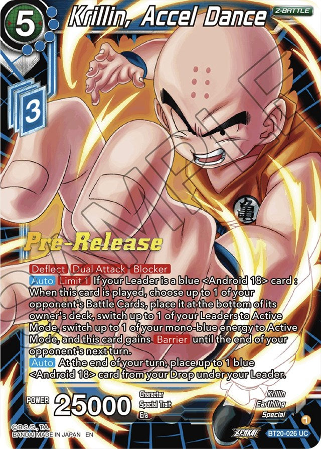 Krillin, Accel Dance (BT20-026) [Power Absorbed Prerelease Promos] Dragon Ball Super