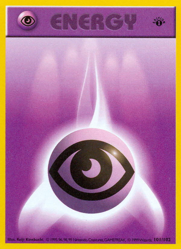 Psychic Energy (101/102) (Shadowless) [Base Set 1st Edition] Pokémon