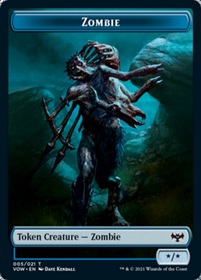 Zombie Token (005) [Innistrad: Crimson Vow Tokens] Magic: The Gathering