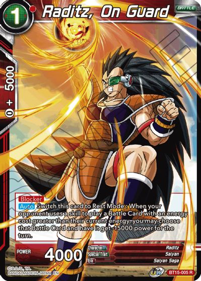Raditz, On Guard (BT15-005) [Saiyan Showdown] Dragon Ball Super