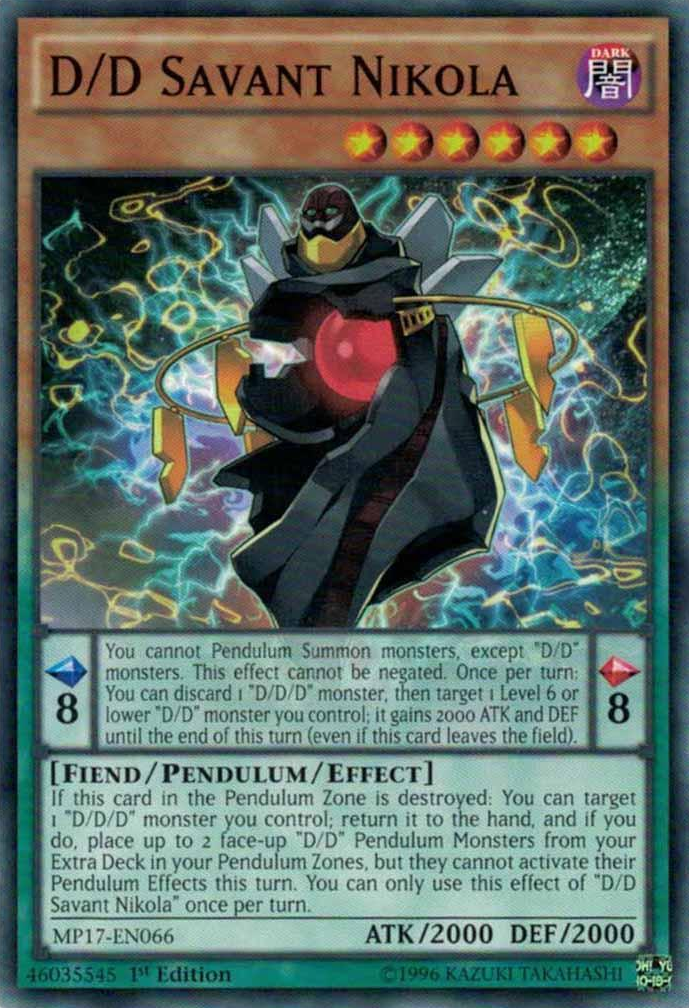 D/D Savant Nikola [MP17-EN066] Common Yu-Gi-Oh!