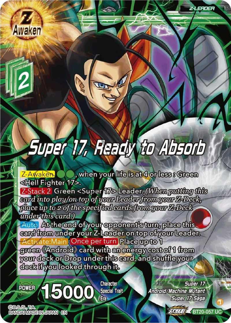 Super 17, Ready to Absorb (BT20-057) [Power Absorbed] Dragon Ball Super