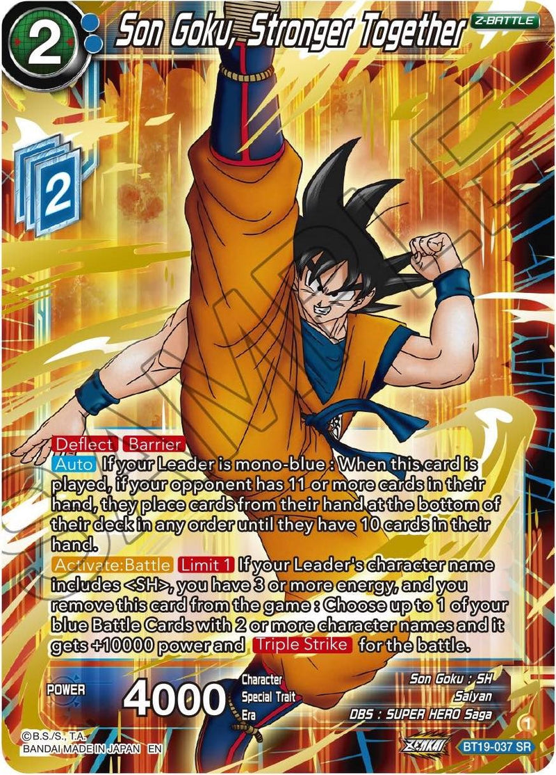 Son Goku, Stronger Together (BT19-037) [Fighter's Ambition] Dragon Ball Super