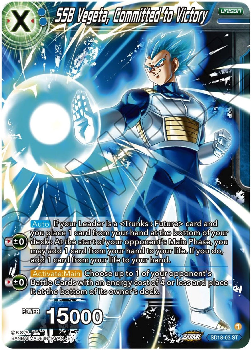 SSB Vegeta, Committed to Victory (SD18-03) [Dawn of the Z-Legends] Dragon Ball Super